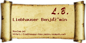 Liebhauser Benjámin névjegykártya