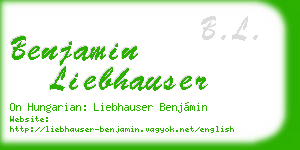 benjamin liebhauser business card