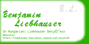 benjamin liebhauser business card